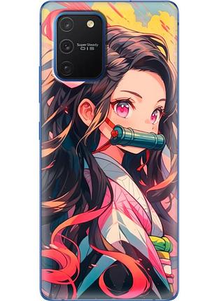 Чехол силиконовый с картинкой на samsung galaxy s10 lite (g770) (аниме, anime)