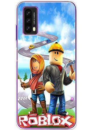 Чехол силиконовый с картинкой на blackview a90 (роблокс, roblox)