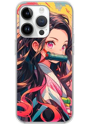 Чохол силіконовий з картинкою на iphone 15 pro (аніме, anime)