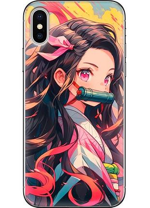 Чохол силіконовий з картинкою на iphone x (аніме, anime)