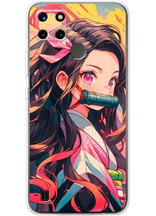 Чехол силиконовый с картинкой на realme c25y (аниме, anime)