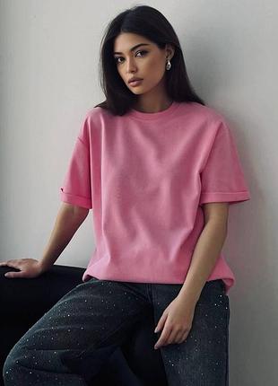 Базовая футболка oversize из натурального хлопка