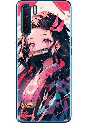 Чехол силиконовый с картинкой на oppo a91 (аниме, anime)