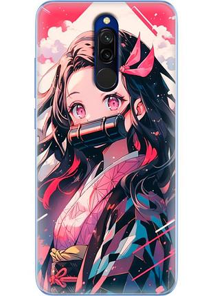 Чехол силиконовый с картинкой на xiaomi redmi 8 (аниме, anime)