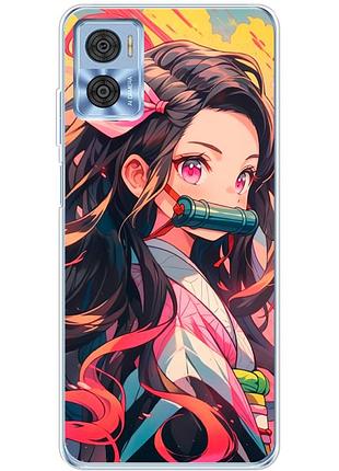 Чохол силіконовий з картинкою на motorola e22 (аніме, anime)