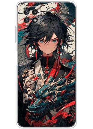 Чехол силиконовый с картинкой на samsung galaxy a22 5g (a226) (аниме, anime)