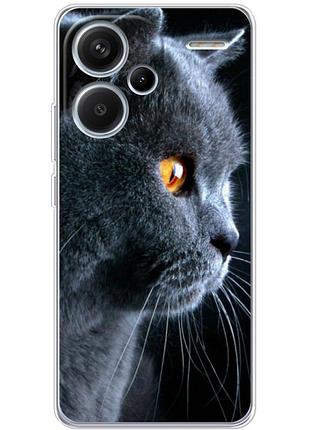 Чохол силіконовий з картинкою на xiaomi redmi note 13 pro plus 5g (британський кіт)