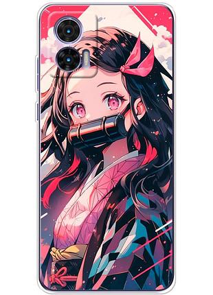 Чехол силиконовый с картинкой на motorola edge 30 neo (аниме, anime)