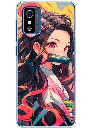 Чехол силиконовый с картинкой на zte l9 (аниме, anime)