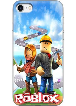 Чохол силіконовий з картинкою на iphone 8 (роблокс, roblox)
