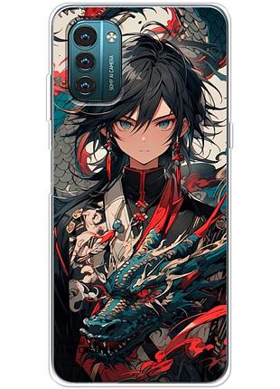 Чехол силиконовый с картинкой на nokia g21 (аниме, anime)