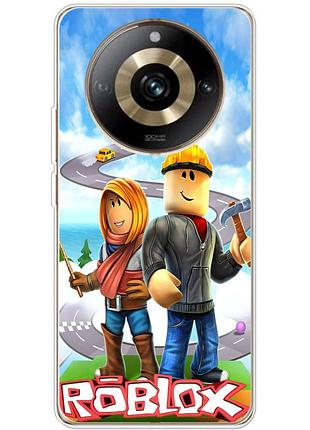 Чехол силиконовый с картинкой на realme 11 pro plus (роблокс, roblox)