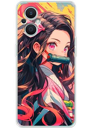 Чехол силиконовый с картинкой на oppo reno 7 lite 5g (аниме, anime)