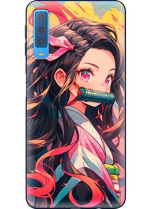 Чехол силиконовый с картинкой на samsung galaxy a7 2018 (a750) (аниме, anime)