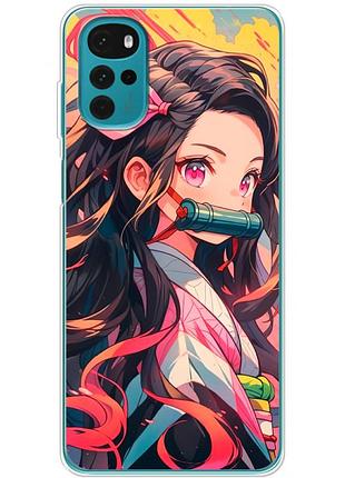 Чохол силіконовий з картинкою на motorola g22 (аніме, anime)