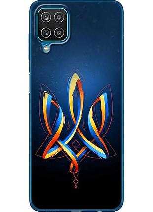 Чехол силиконовый с картинкой на samsung galaxy a12 (a125) (патриотический, герб украины)