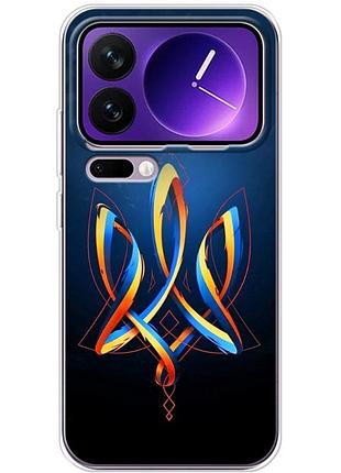 Чехол силиконовый с картинкой на xiaomi 17 pro max (патриотический, герб украины)
