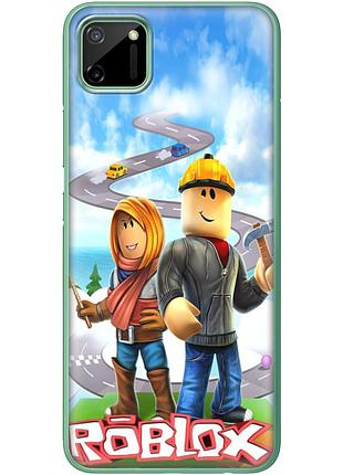 Чехол силиконовый с картинкой на realme c11 (роблокс, roblox)