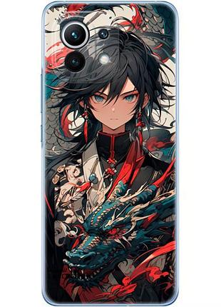 Чехол силиконовый с картинкой на xiaomi mi 11 (аниме, anime)