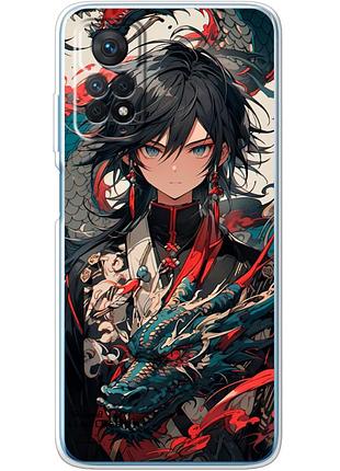 Чохол силіконовий з картинкою на xiaomi redmi note 11e pro (аніме, anime)
