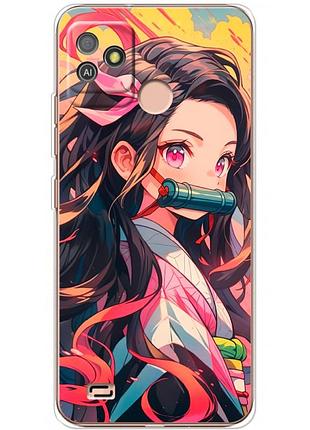 Чехол силиконовый с картинкой на tecno pop 5 go (аниме, anime)