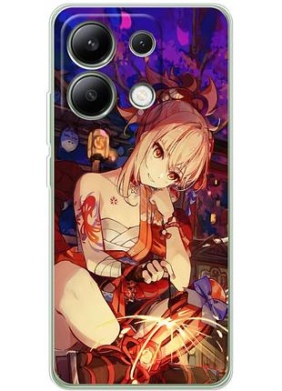 Чехол силиконовый с картинкой на xiaomi redmi note 13 4g (аниме, anime)