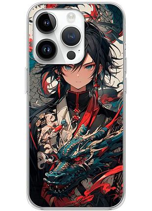 Чохол силіконовий з картинкою на iphone 15 pro (аніме, anime)