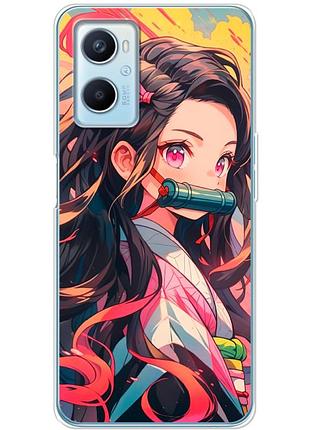Чехол силиконовый с картинкой на oppo a96 (аниме, anime)