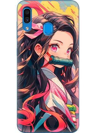Чехол силиконовый с картинкой на samsung galaxy a30 (a305) (аниме, anime)