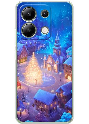 Чехол силиконовый с картинкой на xiaomi redmi note 13 4g (новогодний)