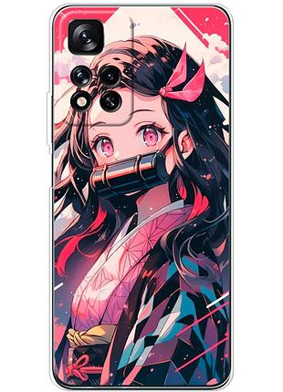 Чехол силиконовый с картинкой на xiaomi redmi note 11 pro plus 5g (аниме, anime)