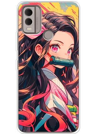 Чехол силиконовый с картинкой на nokia c22 (аниме, anime)