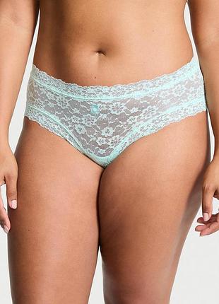 Жіночі трусики victoria's secret (42112955166943) posey lace cheeky m бірюзовий
