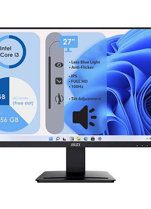 Моноблок неттоп hp prodesk 600 g3 s1151 (core i3-6100t/ ddr4 8gb/ ssd256gb sata/ wi-fi); монітор 27" msi pro mp273a black
