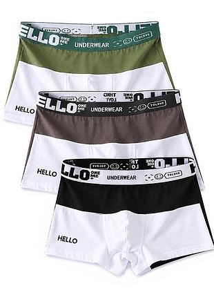 Набір чоловічих трусів боксерів pb3259 green/gray/black з 3 шт m