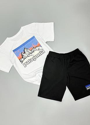 Футболка белая + шорты patagonia