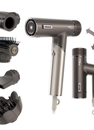 Фен shark speedstyle flex 4-in-1 hair dryer system hd542eu 1700 вт серый
