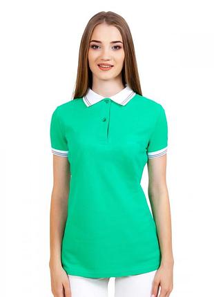 Футболка-поло женская салатовый 1, 2xl