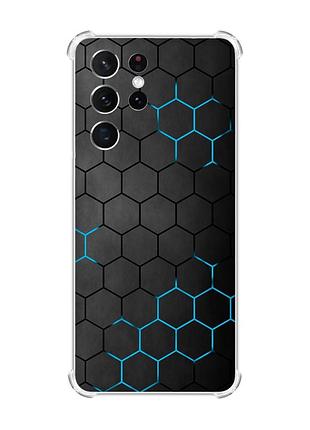Чохол з потовщеними кутами на samsung galaxy s21 ultra :: фон соти (принт 359)
