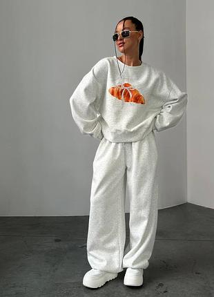 Костюм женский кофта и штаны двунить свободного кроя 42-44 46-48
