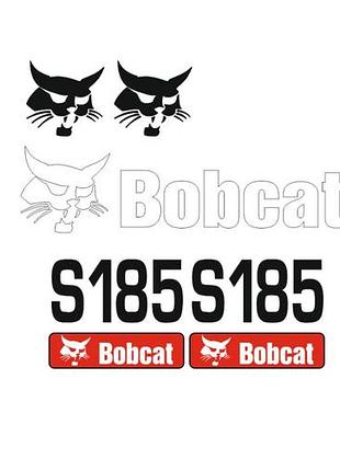 Наклейки на спецтехнику экскаватор погрузчик трактор боб кет bob cat с185 s185