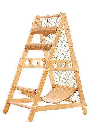 Кігтеточка для котів taotaopets y0001 ігровий комплекс гамак-лазалка