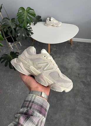 Бежевые кроссовки унисекс new balance 9060 grey beige х нью беланс 44