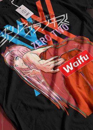 Футболка мужская аниме зеро тво аниме аестхетик оверсайз (s/m/l) черний animej1172