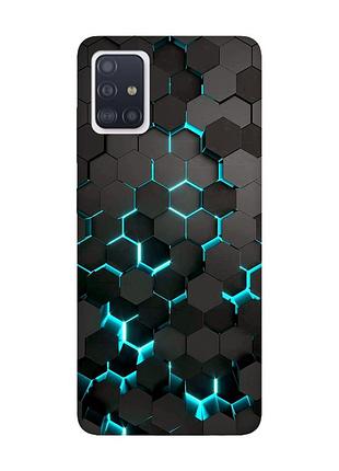 Матовий чохол з чорними боками на samsung galaxy a51 :: соти 3d (принт 357)