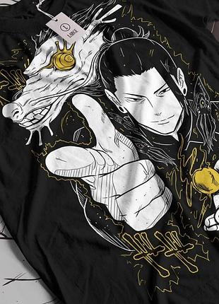 Футболка мужская аниме магическая битва оверсайз (s/m/l) черний animej0962