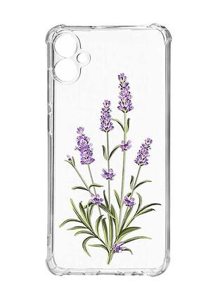 Чохол з потовщеними кутами на samsung galaxy a05 (a055) :: гілочки лаванди (принт 266)