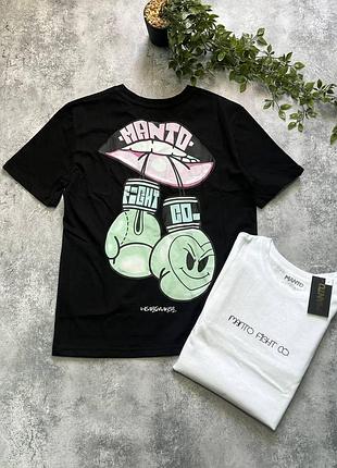 Футболка manto, мужская футболка манто, футболка черная цвета манто fight, базовая футболка