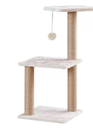 Когтеточка-комплекс для кота (cat tree) с полками и домиком, устойчивая конструкция volso r2306