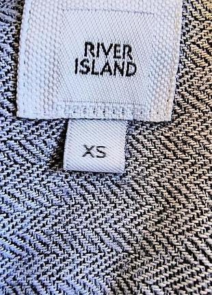 Жіноча сорочка river island xs сіра фактурна ялинка приталена 6